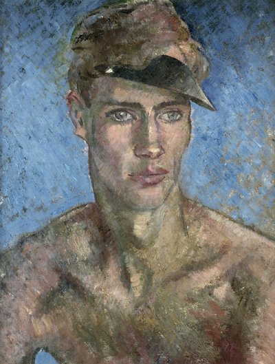 Young Man Wearing a Sun Visor by Glyn Warren Philpot